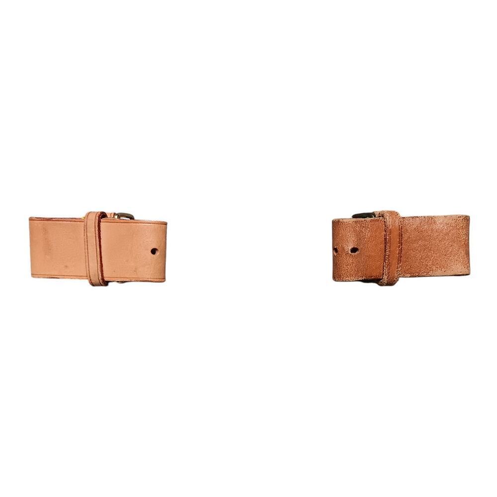 Preowned Authentic Louis Vuitton Vachetta Leather Luggage Tag & Strap Set of 2 - Picture 10 of 16